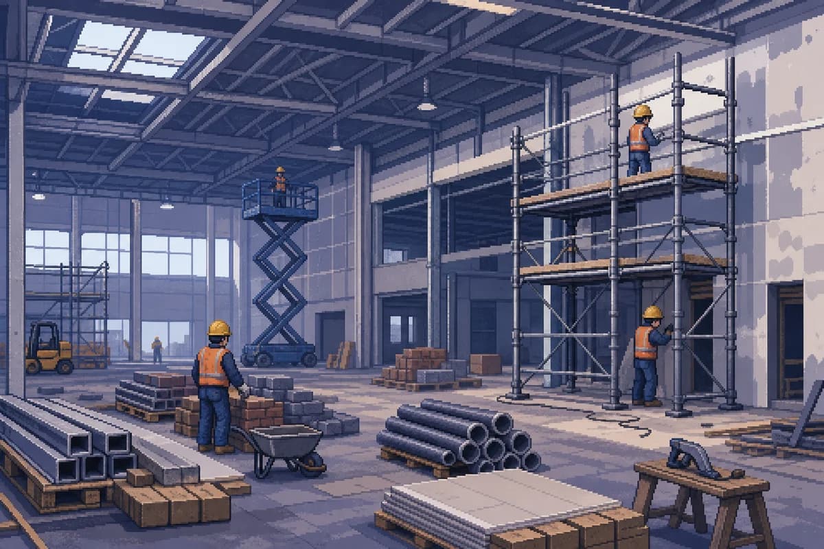 Gewerbehalle im Umbau