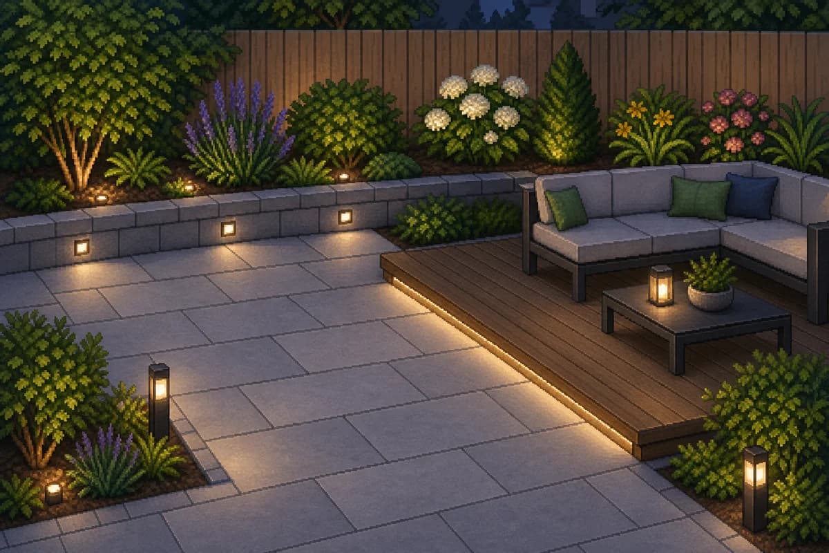 Moderne Gartenterrasse