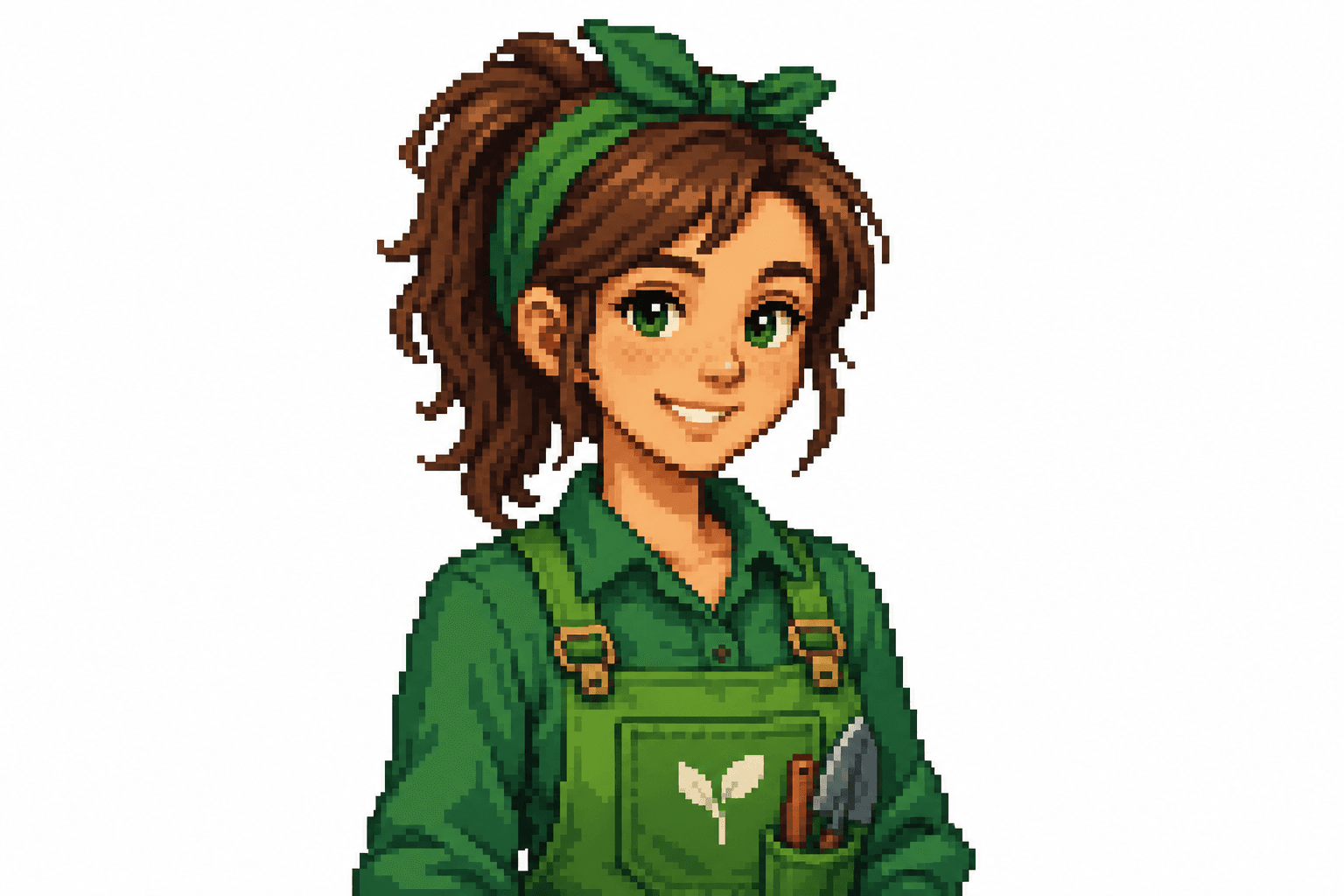 Sarah Wagner — Azubi in grüner Arbeitskleidung