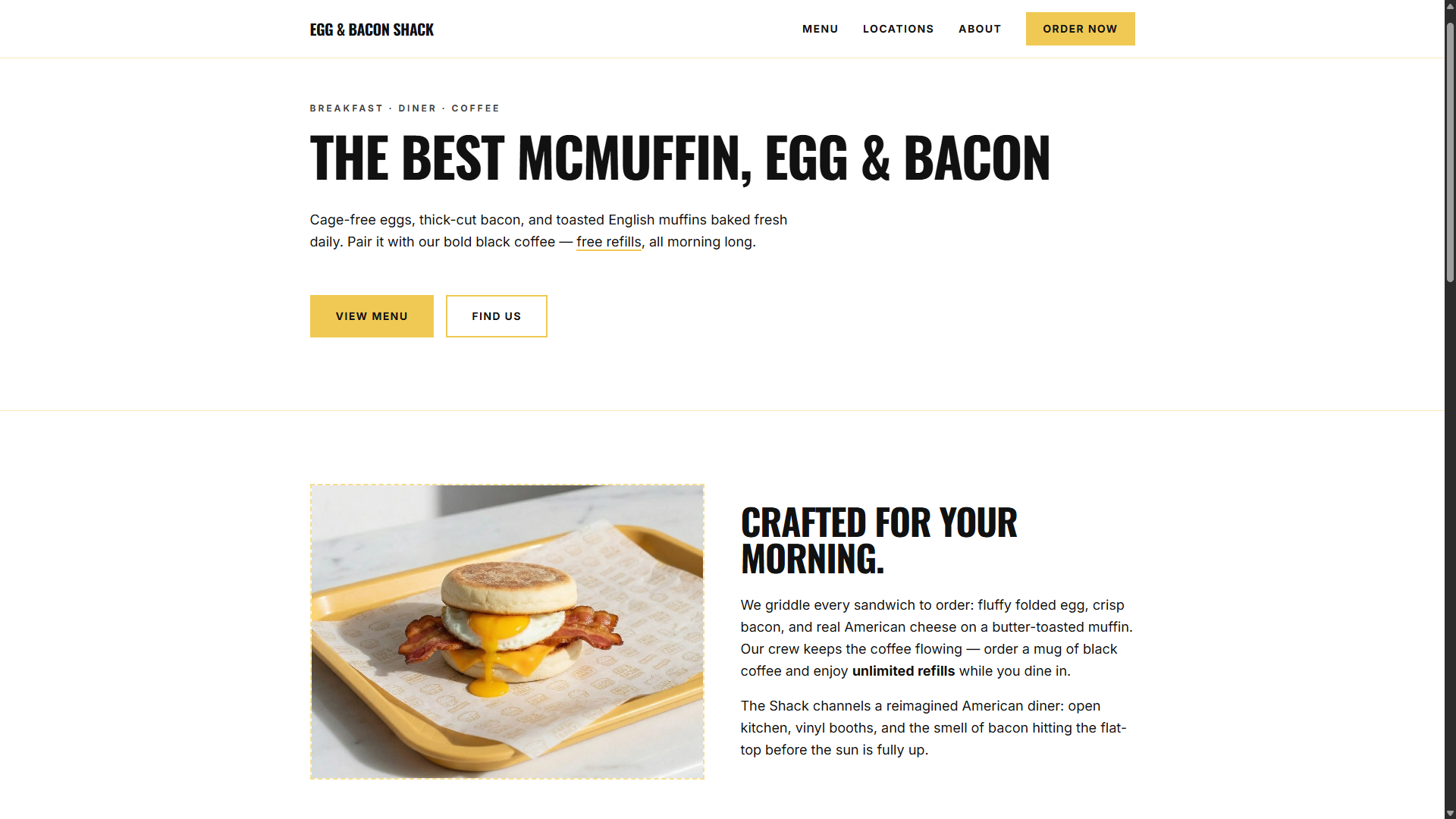 Egg & Bacon Shack — Gastronomie